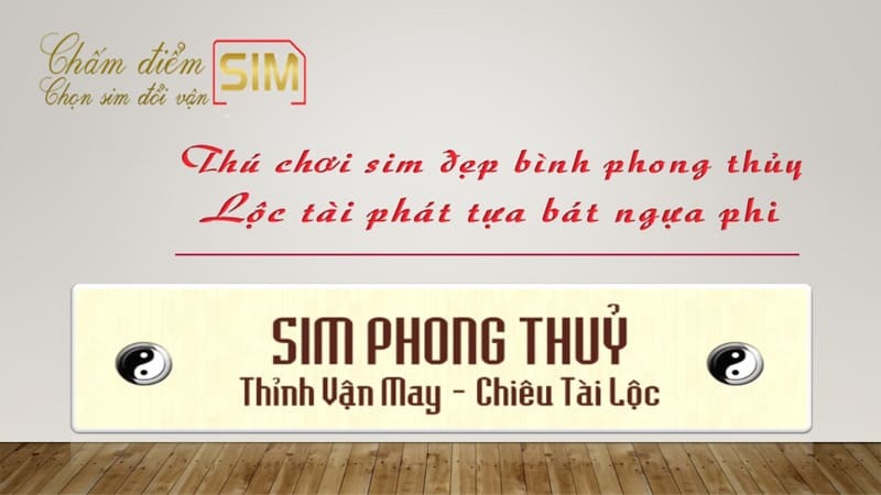 sim phong thuy